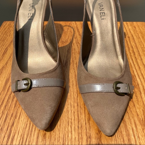 Vaneli Dalan Truffle Suede Closed-toe Sandals 8.5M - Picture 5 of 11